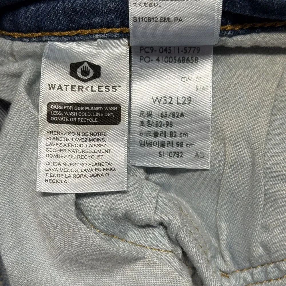 Levis 511 Mens 32x29 Slim Fit Straight Leg Blue Jeans Medium Wash Denim Casual